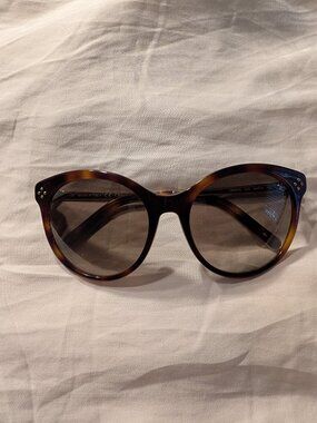 Chloé CE641S Oversized Round Cat Eye Sunglasses Havana Gold 56-18-130